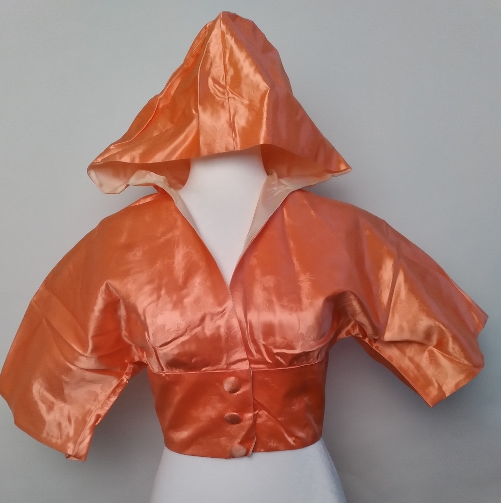 Brocade croptop hoodie